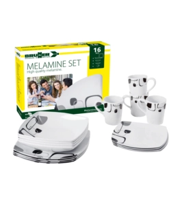 SET 16 STOVIGLIE DA CAMPEGGIO BRUNNER "ENIGMA" IN MELAMINA