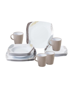 SET 16 STOVIGLIE DA CAMPEGGIO BRUNNER "KHADÌ" IN MELAMINA ANTISCIVOLO