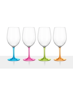 SET 4 BICCHIERI PER VINO "WINEGLASS GLAMOUR" IN POLICARBONATO 60 CL