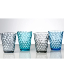 SET 4 BICCHIERI BRUNNER "DIAMOND" IN POLICARBONATO