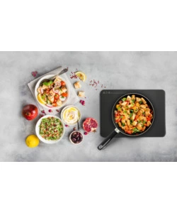 FORNELLO DA CAMPEGGIO ELETTRICO BRUNNER "HOT POINT INDUCTION" IN VETROCERAMICA CON GRILL UNICO 37X27X4,8 CM