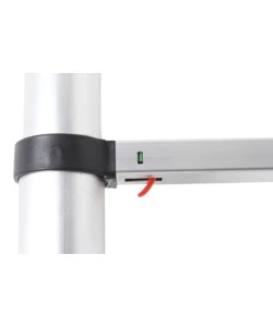 SCALA TELESCOPICA BRUNNER "LADDY AIR" IN ALLUMINIO CON PIEDINI ANTISCIVOLO E CHIUSURA SERVOASSISTITA, 293X47X8,4 CM