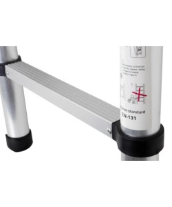 SCALA TELESCOPICA BRUNNER "LADDY AIR" IN ALLUMINIO CON PIEDINI ANTISCIVOLO E CHIUSURA SERVOASSISTITA, 293X47X8,4 CM
