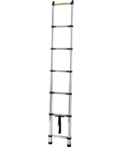 SCALA TELESCOPICA "LADDY ALCOVE" IN ALLUMINIO CON 2 GANCI DI FISSAGGIO, 210X36X6 CM
