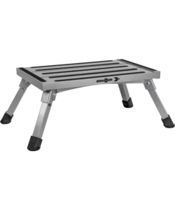 GRADINO D'INGRESSO PER VEICOLI BRUNNER "GO STEP NG" IN ALLUMINIO CON GAMBE PIEGHEVOLI, COLORE GRIGIO