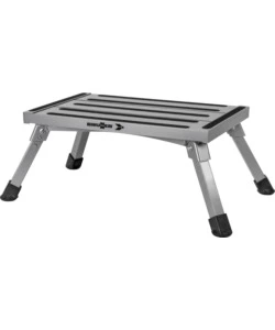 GRADINO D'INGRESSO PER VEICOLI BRUNNER "GO STEP NG" IN ALLUMINIO CON GAMBE PIEGHEVOLI, COLORE GRIGIO