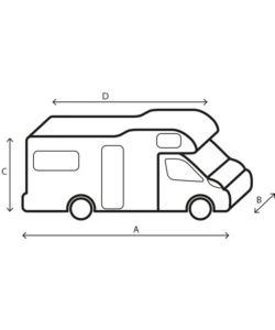 COPERTURA PROTETTIVA PER CAMPER BRUNNER "COVER 6M" IN TNT A 4 STRATI, 700-750 CM