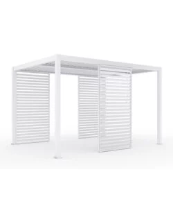 PANNELLO SINGOLO FISSO PER PERGOLE RIVIERA "BLIND" IN ALLUMINIO BIANCO 123X238 CM