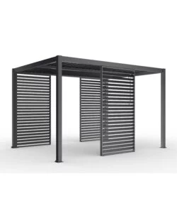 PANNELLO SINGOLO FISSO PER PERGOLE RIVIERA "BLIND" IN ALLUMINIO ANTRACITE 123X238 CM