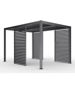 PANNELLO SINGOLO FISSO PER PERGOLE RIVIERA "BLIND" IN ALLUMINIO ANTRACITE 123X238 CM