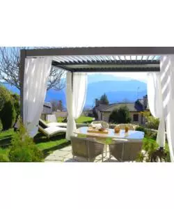 PERGOLA BIOCLIMATICA RIVIERA "SOLANUM PLUS" IN ALLUMINIO ANTRACITE 3X4X2,4 MT