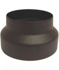 RIDUZIONE PER TUBO IN ACCIAIO SMALTATO NERO OPACO, DIAMETRO 12-10 CM