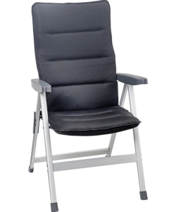 SEDIA DA CAMPEGGIO RECLINABILE BRUNNER "SKYE ARIA" IN ALLUMINIO E PP NERO 69X62X109 CM