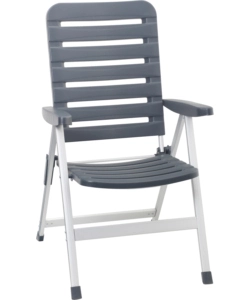 SEDIA DA CAMPEGGIO RECLINABILE BRUNNER "SKYE ARIA" IN ALLUMINIO E PP NERO 69X62X109 CM