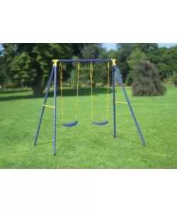 ALTALENA DOPPIA PER BAMBINI ESSENZA "2 MISURA" IN ACCIAIO E PLASTICA COLORE BLU 209X142X182 CM
