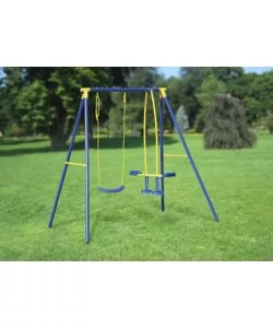 ALTALENA PER BAMBINI CON CAVALLUCCIO ESSENZA "3 MISURA" IN ACCIAIO E PLASTICA COLORE BLU, 187X142X182 CM
