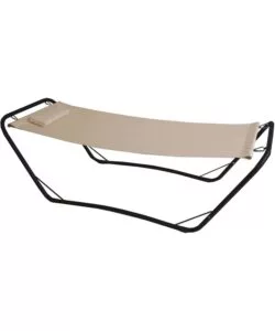 AMACA DA ESTERNO ESSENZA "JAVA" IN ACCIAIO E PVC COLORE BEIGE 210X80X65 CM