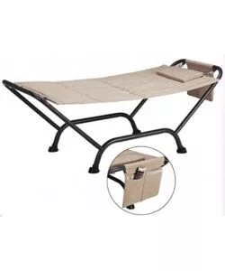AMACA DA ESTERNO ESSENZA "MALDIVE" CON SUPPORTO IN ACCIAIO E PVC COLORE BEIGE 230X98X82 CM