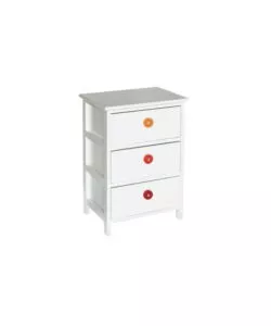 CASSETTIERA 3 CASSETTI CON BOTTINI IN LEGNO ARMONIA 40X29X58 CM