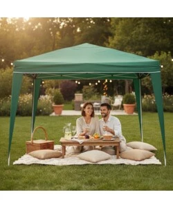 GAZEBO DA ESTERNO PIEGHEVOLE ESSENZA "POP UP" VERDE 3X3 METRI