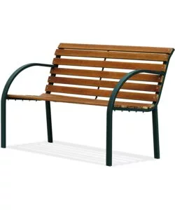 PANCHINA DA ESTERNO ESSENZA "PARCO" IN ACCIAIO E LEGNO 122X62X80 CM