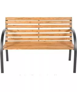 PANCHINA DA ESTERNO ESSENZA "PARCO" IN ACCIAIO E LEGNO 122X62X80 CM