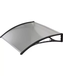 PENSILINA DA ESTERNO ESSENZA CON SUPPORTO NERO E COPERTURA IN POLICARBONATO ALVEOLARE TRASPARENTE 100X60 CM
