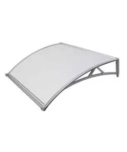 PENSILINA DA ESTERNO ESSENZA IN ABS CON SUPPORTO GRIGIO E COPERTURA IN POLICARBONATO COMPATTO SATINATO OPALINO 120x98 CM