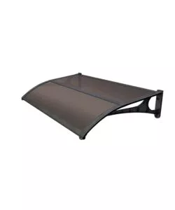 PENSILINA DA ESTERNO ESSENZA IN ABS CON SUPPORTO E PROFILO CENTRALE NERO E COPERTURA IN POLICARBONATO ALVEOLARE MARRONE 135x100 CM