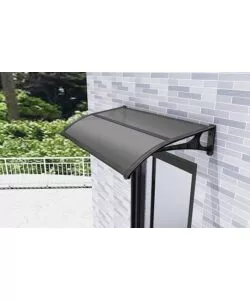 PENSILINA DA ESTERNO ESSENZA CON SUPPORTO GRIGIO E COPERTURA IN POLICARBONATO COMPATTO SATINATO OPALINO 140x90 CM