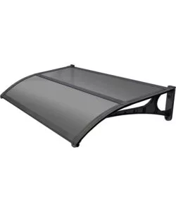 PENSILINA DA ESTERNO ESSENZA CON SUPPORTO GRIGIO E COPERTURA IN POLICARBONATO COMPATTO SATINATO OPALINO 140x90 CM