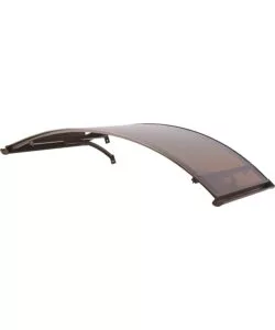 PENSILINA DA ESTERNO AD ARCO ESSENZA CON SUPPORTO MARRONE E COPERTURA IN POLICARBONATO COMPATTO SATINATO BRONZO, 160X120 CM