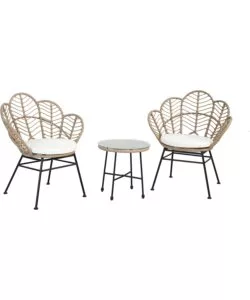 SET DA ESTERNO ESSENZA "FIJI" IN ACCIAIO E POLYRATTAN, 2 SEDUTE