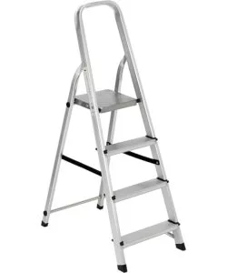 SCALA ESSENZA IN ALLUMINIO "EVEREST" CON 4 GRADINI E PORTATA MASSIMA 150 KG 76X42X128 CM