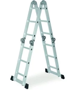 SCALA MULTIFUNZIONE ESSENZA "EVEREST 4X3" IN ALLUMINIO CON PORTATA MASSIMA 150 KG 27X35X92 CM