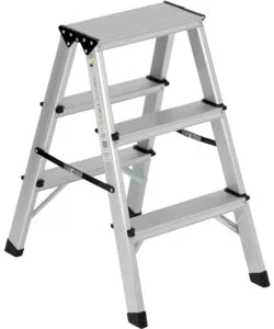 SGABELLO ESSENZA IN ALLUMINIO CON DOPPIA SALITA E PORTATA MASSIMA 150 KG 60X41X65,4 CM