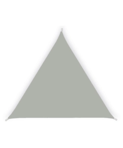TENDA VELA DA ESTERNO TRIANGOLARE OMBREGGIANTE ESSENZA IN POLIESTERE COLORE CENERE 5X5X5 METRI