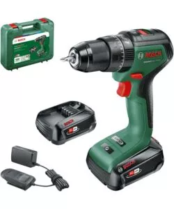 KIT VALIGETTA TRAPANO A PERCUSSIONE A BATTERIA BOSCH "UNIVERSAL IMPACT" CARICABATTERIE E 2 BATTERIE 18V 2AH