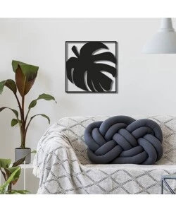 DECORAZIONE IN METALLO DA MURO "LEAF", 27,5X27,5 CM