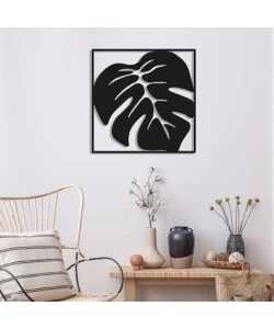 DECORAZIONE IN METALLO DA MURO "LEAF", 27,5X27,5 CM