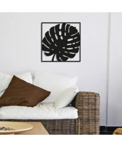 DECORAZIONE IN METALLO DA MURO "LEAF", 27,5X27,5 CM
