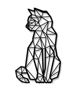 DECORAZIONE IN METALLO DA MURO "CAT", 58,5X35 CM
