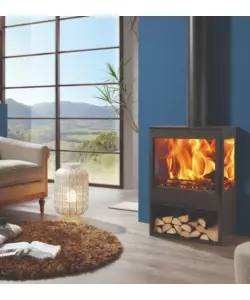 Stufa a legna Panadero "Onix 3V" grigio 7,8 kW