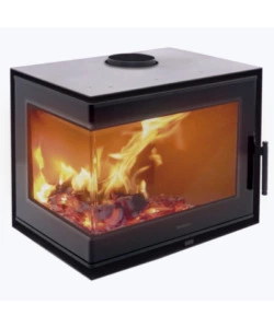 INSERTO A LEGNA ANGOLARE PANADERO "HOGAR IZQ" ANTRACITE 5,9 KW