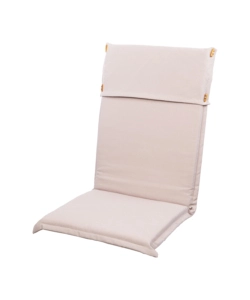 CUSCINO DA ESTERNO PER SEDIA CON SCHIENALE ALTO COLORE ECRU, 47X43XH2.5 CM