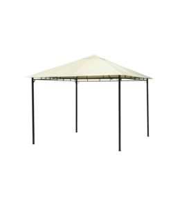 GAZEBO DA ESTERNO "VIENNA" IN METALLO E POLIESTERE COLORE BEIGE, 300X300X220 CM