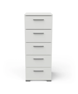 CASSETTIERA "IZZY" 5 CASSETTI QUERCIA E BIANCO OPACO, 39,8X41,9X101,8 CM