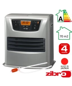 STUFA A COMBUSTIBILE LIQUIDO "ZIBRO LC-140" ARGENTO 4 KW