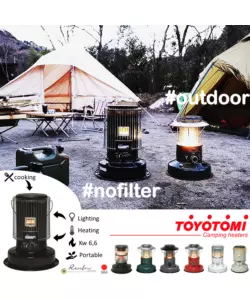 STUFA A COMBUSTIBILE LIQUIDO OUTDOOR "TOYOTOMI KS 53" NERO 5,3 KW