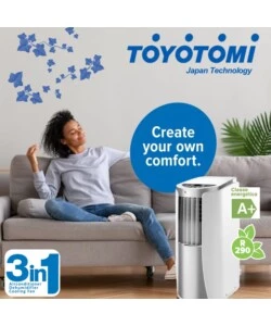 CONDIZIONATORE MOBILE "TOYOTOMI TAD 2229" CON WI-FI, 2,94 KW